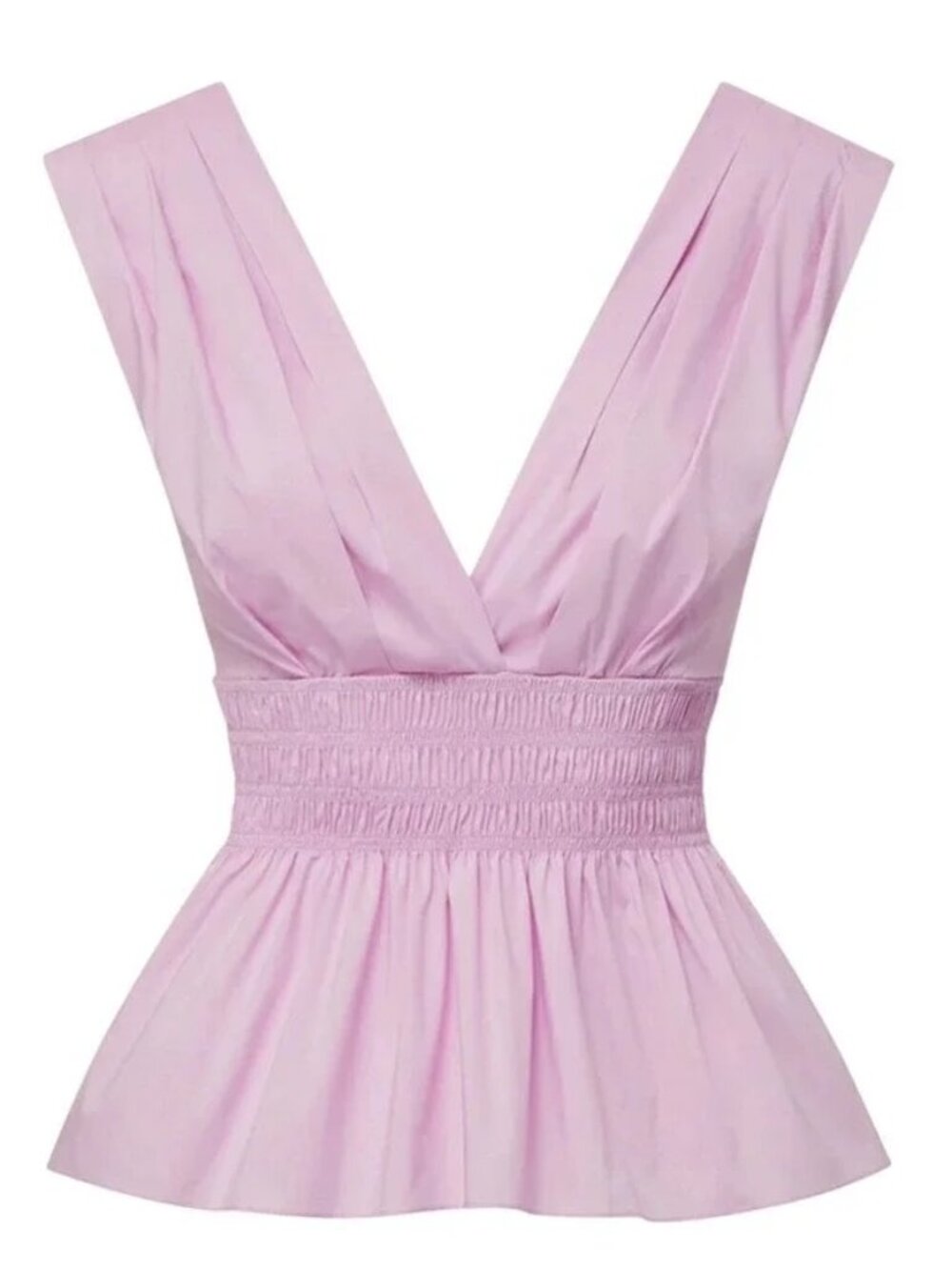 Veronica Beard Evra Top Barely Orchid Pink Peplum Size 4 NWT